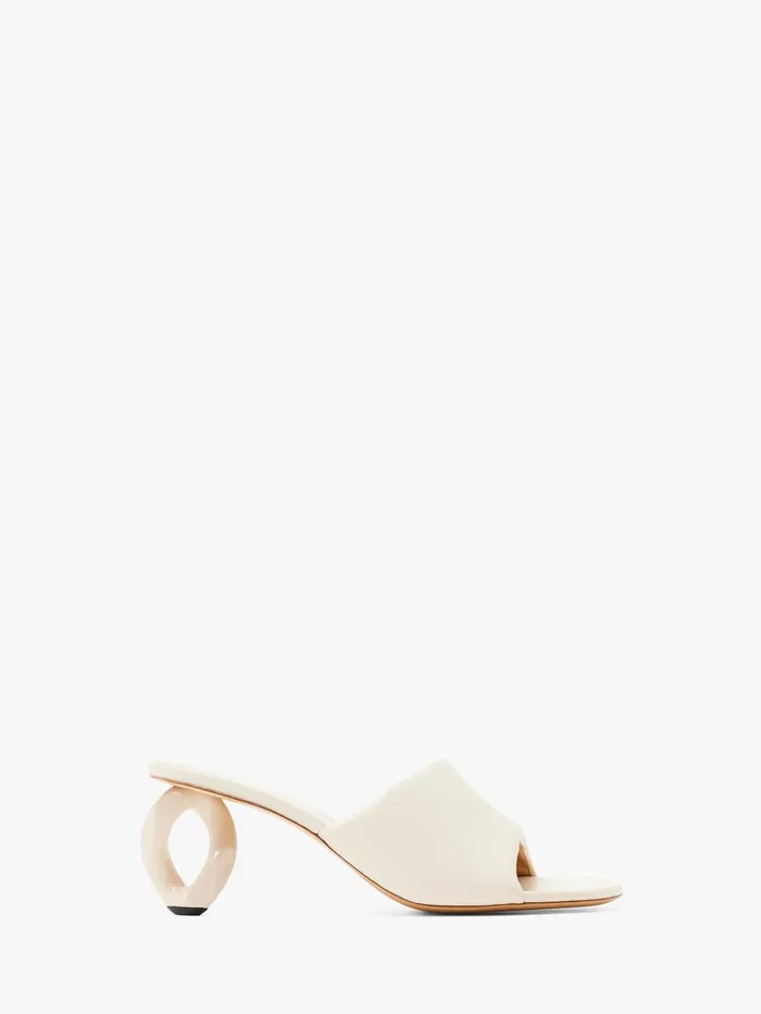 Women Heels JW Anderson CHAIN LOAFER LEATHER MULES Off White