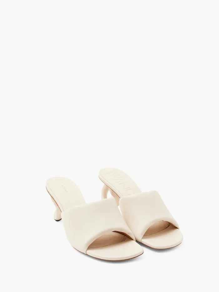 Women Heels JW Anderson CHAIN LOAFER LEATHER MULES Off White Women Heels JW Anderson CHAIN LOAFER LEATHER MULES Off White