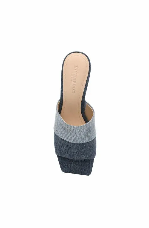 Women Heels Liverpool Los Angeles Charter Slip On Heel Blue Tanner