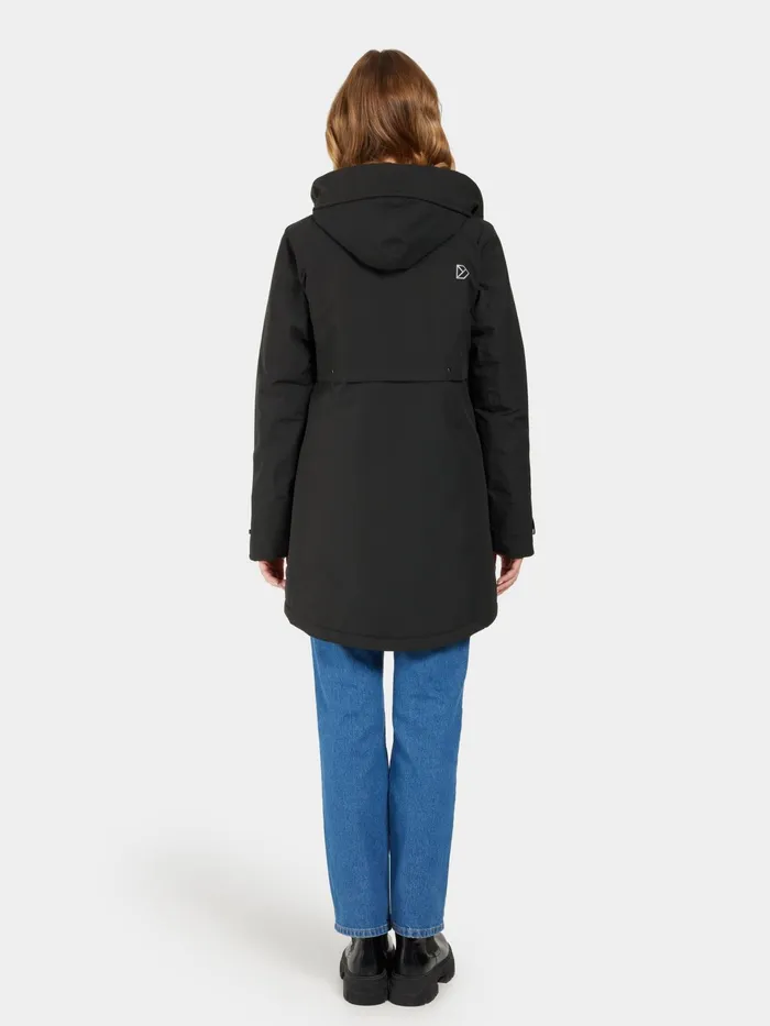 Women Helle Parka Black Didriksons Autumn Jackets