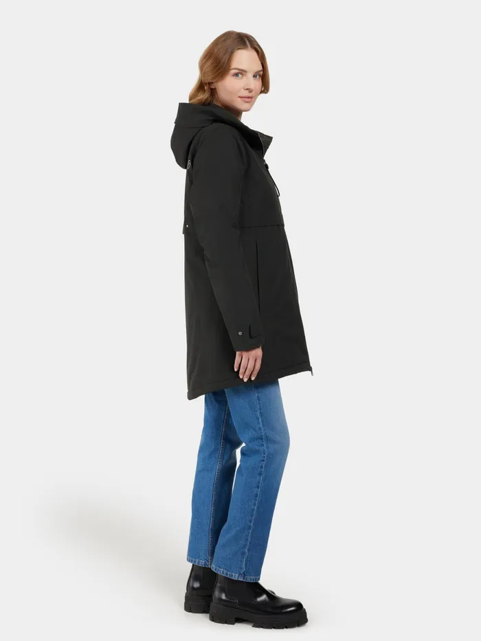 Women Helle Parka Black Didriksons Autumn Jackets