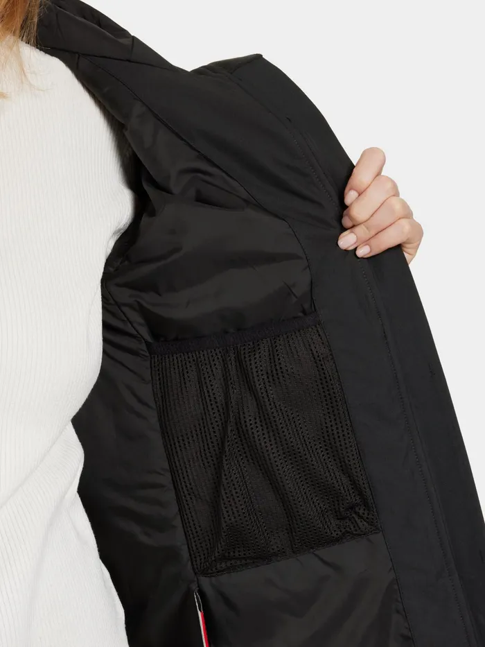 Women Helle Parka Black Didriksons Autumn Jackets