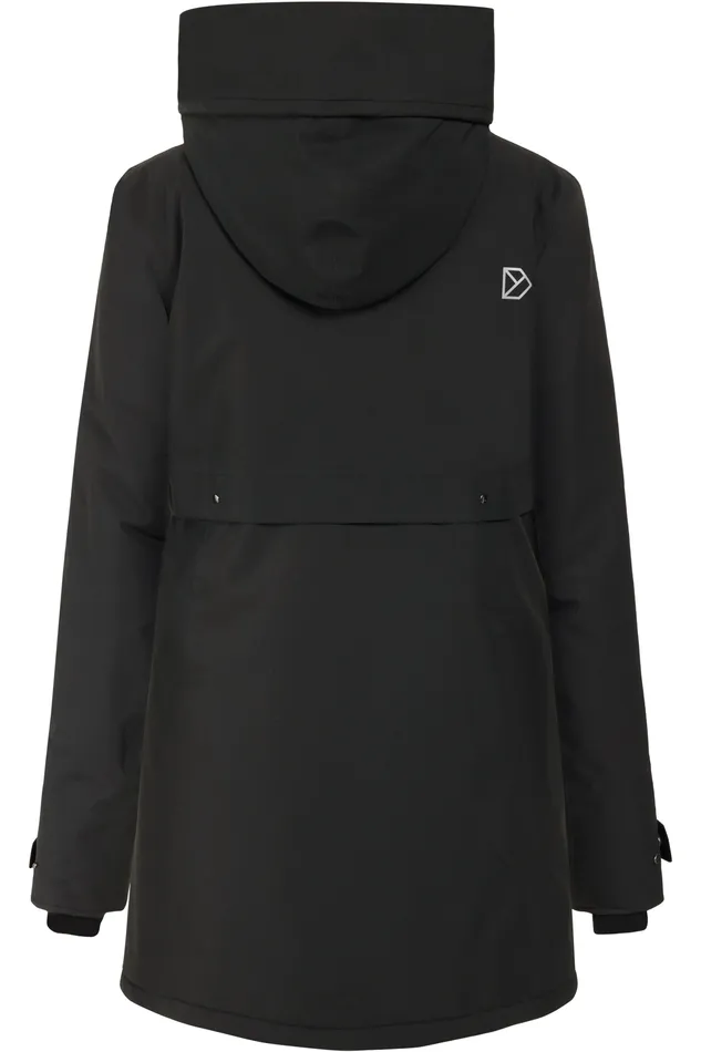 Women Helle Parka Black Didriksons Autumn Jackets