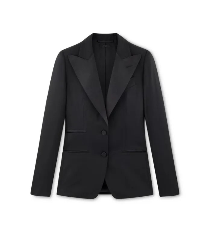 Women Jackets Tom Ford Gran De Poudre Tuxedo Jacket Black