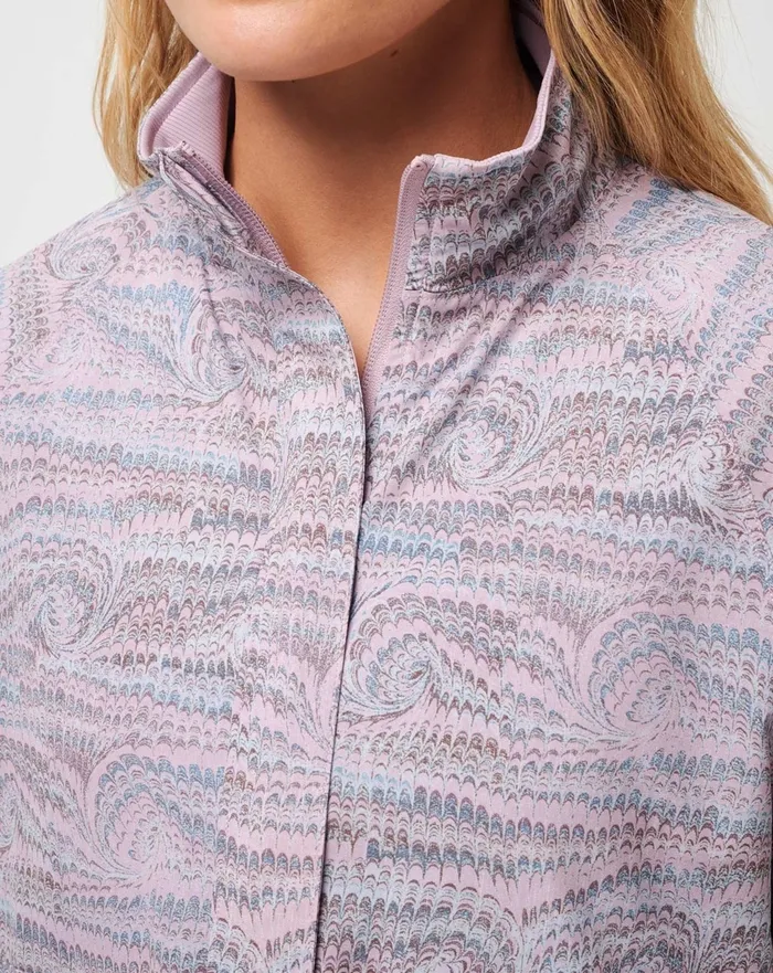 Women Jackets TravisMathew POST MATCH FULL ZIP JACKET Moonscape Multi