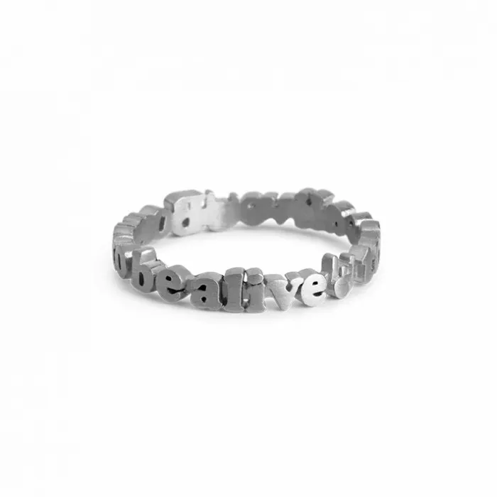 Women Jane Knig Silver Rings Born To Be Alive Ring