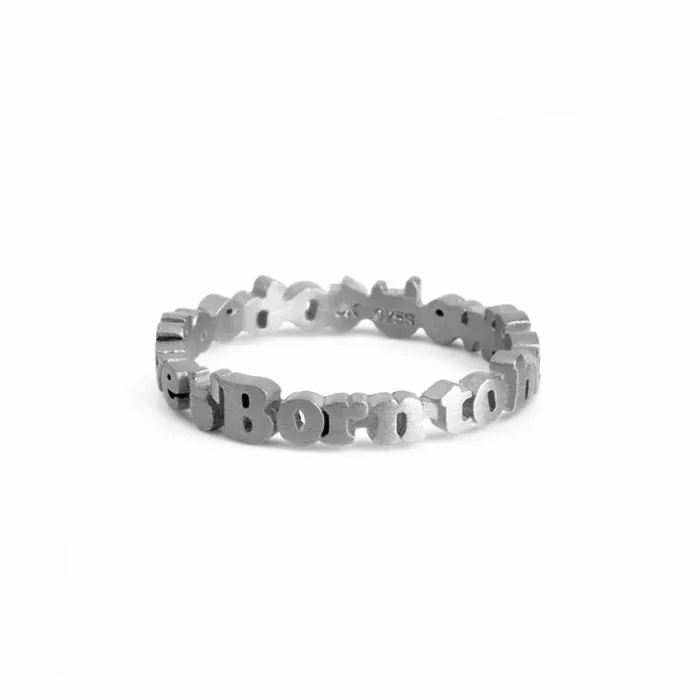 Women Jane Knig Silver Rings Born To Be Alive Ring