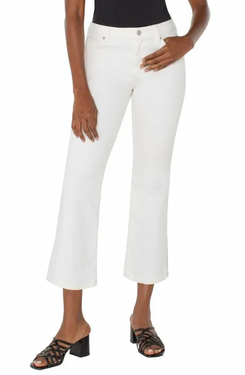 Women Jeans Liverpool Los Angeles Hannah Crop Flare White