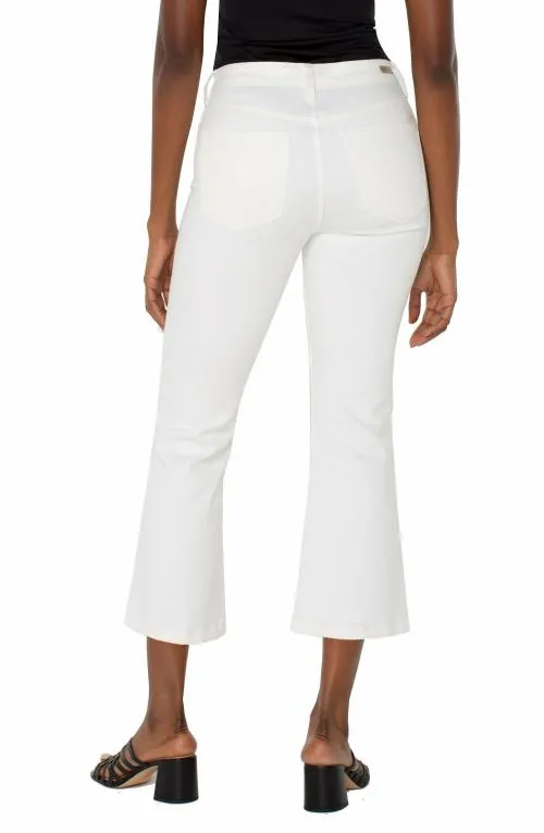 Women Jeans Liverpool Los Angeles Hannah Crop Flare White