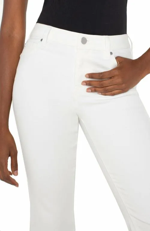Women Jeans Liverpool Los Angeles Hannah Crop Flare White