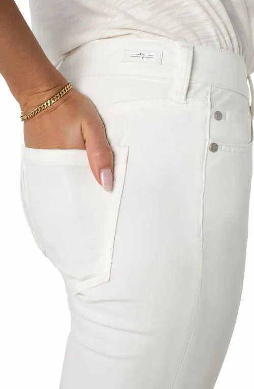 Women Jeans Liverpool Los Angeles Hannah Crop Flare White