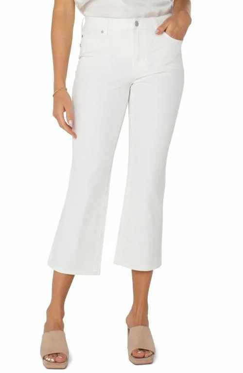 Women Jeans Liverpool Los Angeles Hannah Crop Flare White