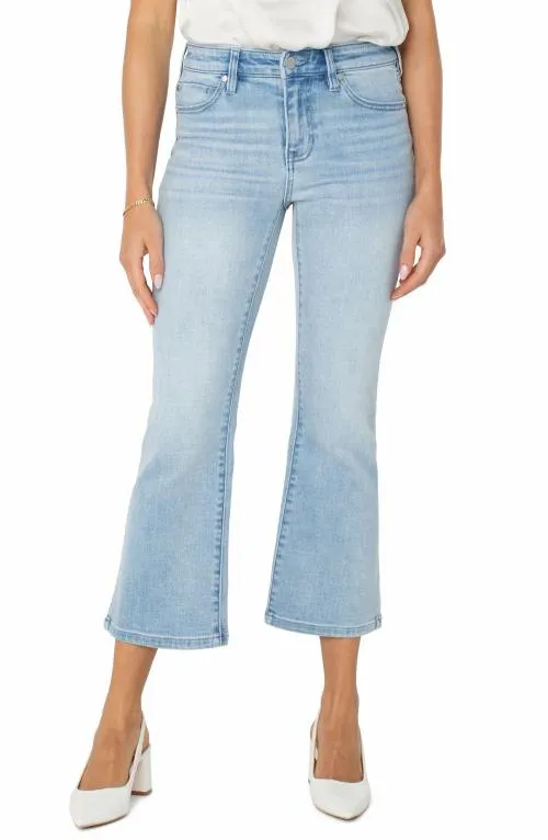 Women Jeans Liverpool Los Angeles Hannah Crop Flare With Slit Hem Clarkdale