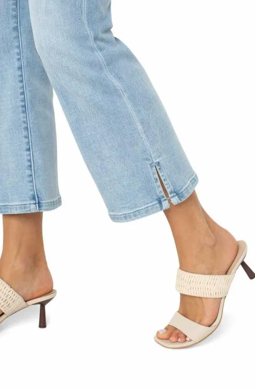 Women Jeans Liverpool Los Angeles Hannah Crop Flare With Slit Hem Clarkdale