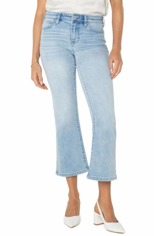 Women Jeans Liverpool Los Angeles Hannah Crop Flare With Slit Hem Clarkdale