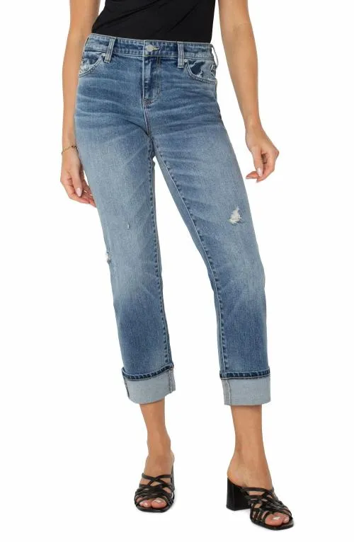 Women Jeans Liverpool Los Angeles Marley Girlfriend Cuffed Rio Hondo