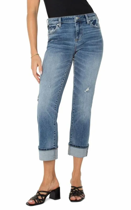 Women Jeans Liverpool Los Angeles Marley Girlfriend Cuffed Rio Hondo