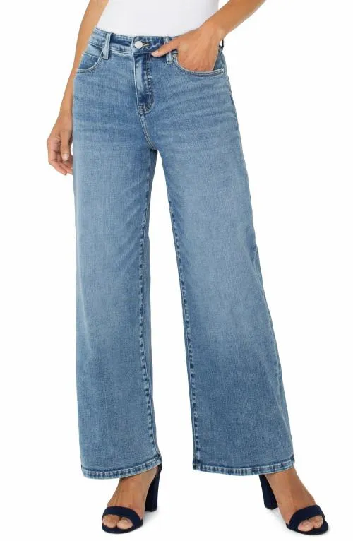 Women Jeans Liverpool Los Angeles Stride Hirise Wide Leg Carbon Canyon