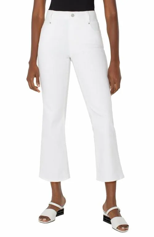 Women Jeans Liverpool Los Angeles The Gia Glider Crop Flare W Tulip Back Bright White