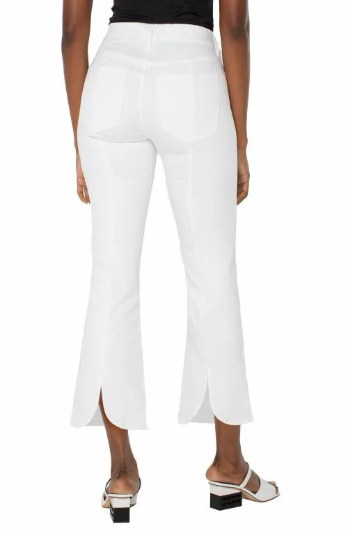 Women Jeans Liverpool Los Angeles The Gia Glider Crop Flare W Tulip Back Bright White
