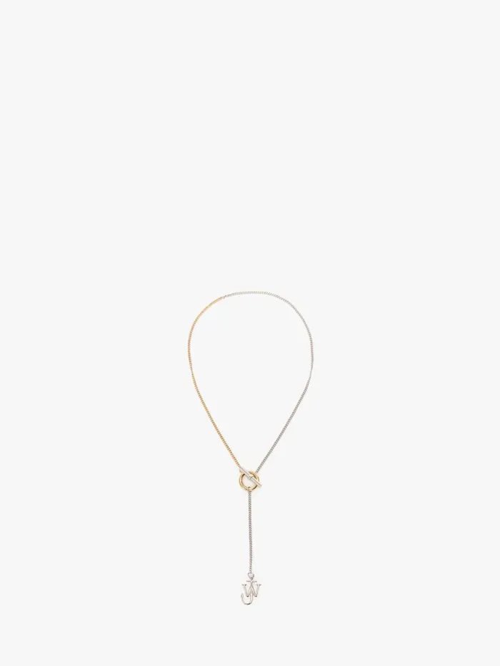 Women JEWELLERY JW Anderson LONG NECKLACE WITH JWA ANCHOR PENDANT Goldsilver Tone