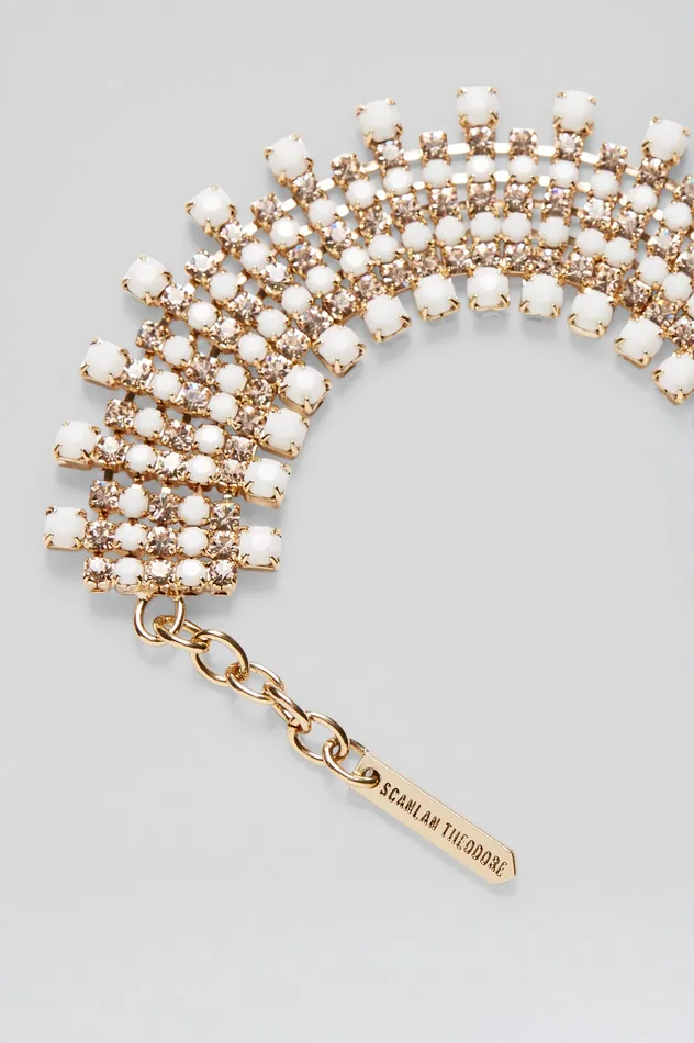 Women Jewelry Scanlan Theodore OPAL STRASS BRACELET CHALK Women Jewelry Scanlan Theodore OPAL STRASS BRACELET CHALK
