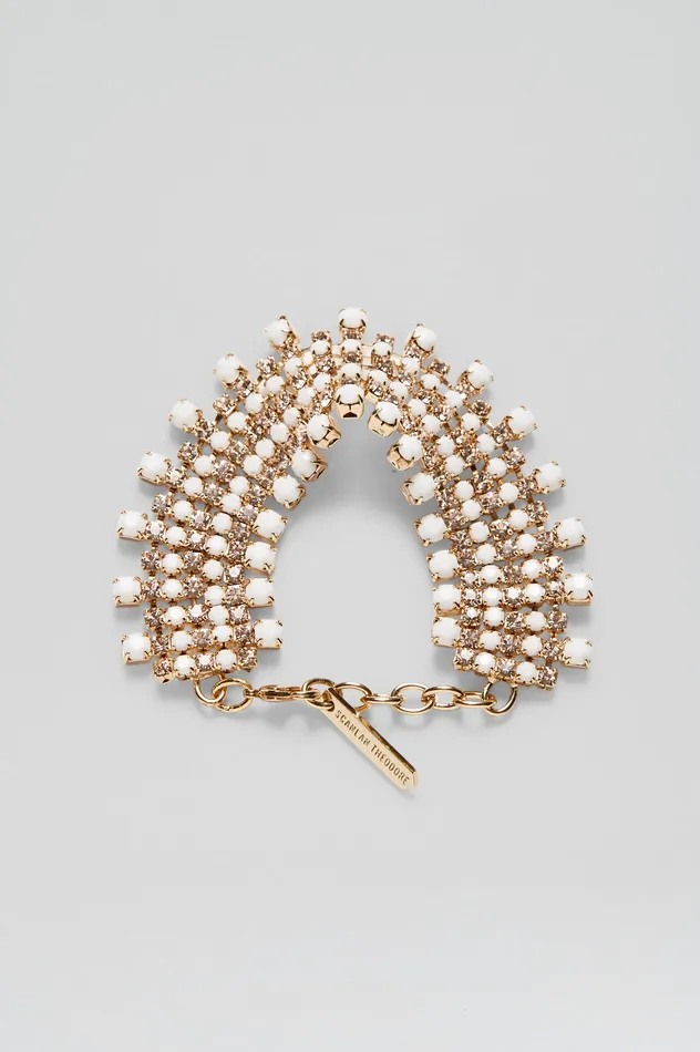 Women Jewelry Scanlan Theodore OPAL STRASS BRACELET CHALK Women Jewelry Scanlan Theodore OPAL STRASS BRACELET CHALK