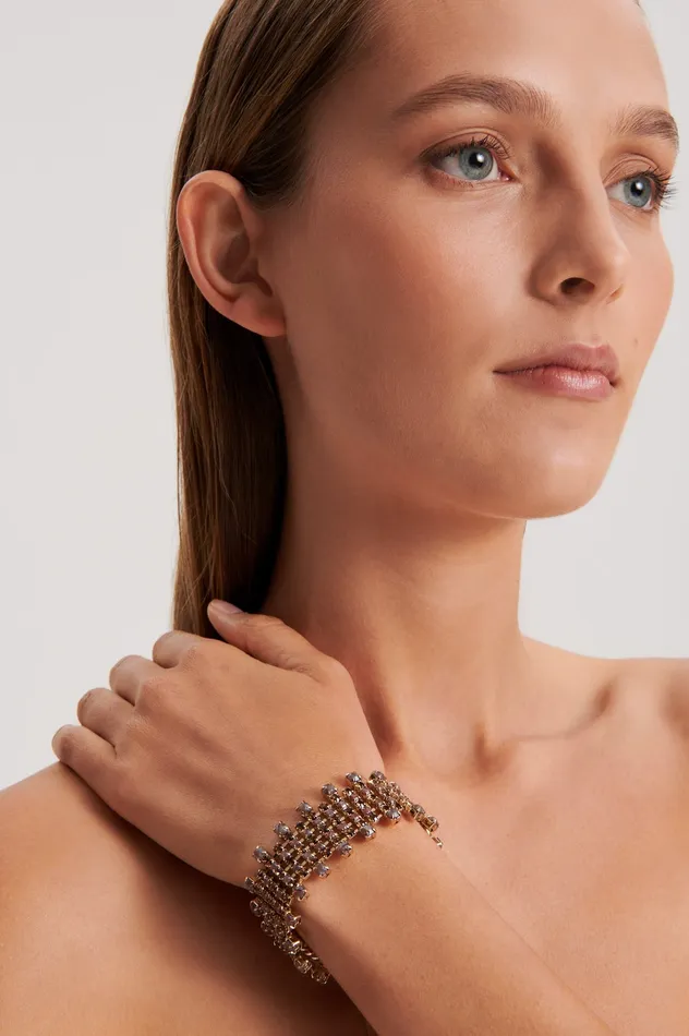 Women Jewelry Scanlan Theodore OPAL STRASS BRACELET SMOKEDTOPAZ