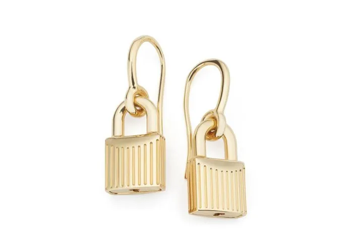 Women Jewelry Tom Ford Padlock Earrings Gold