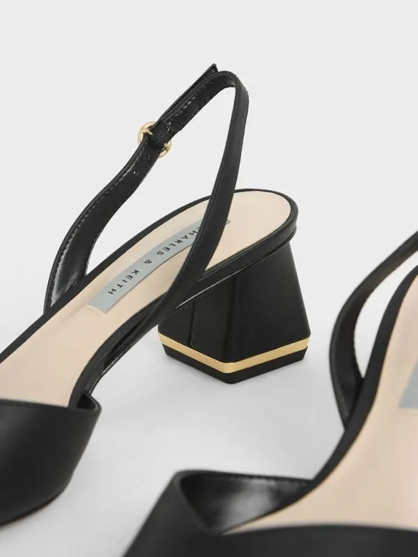 Women Katarina Trapeze Heel Slingback Pumps 8211 Black CHARLES and KEITH Heels Women Katarina Trapeze Heel Slingback Pumps 8211 Black CHARLES and KEITH Heels
