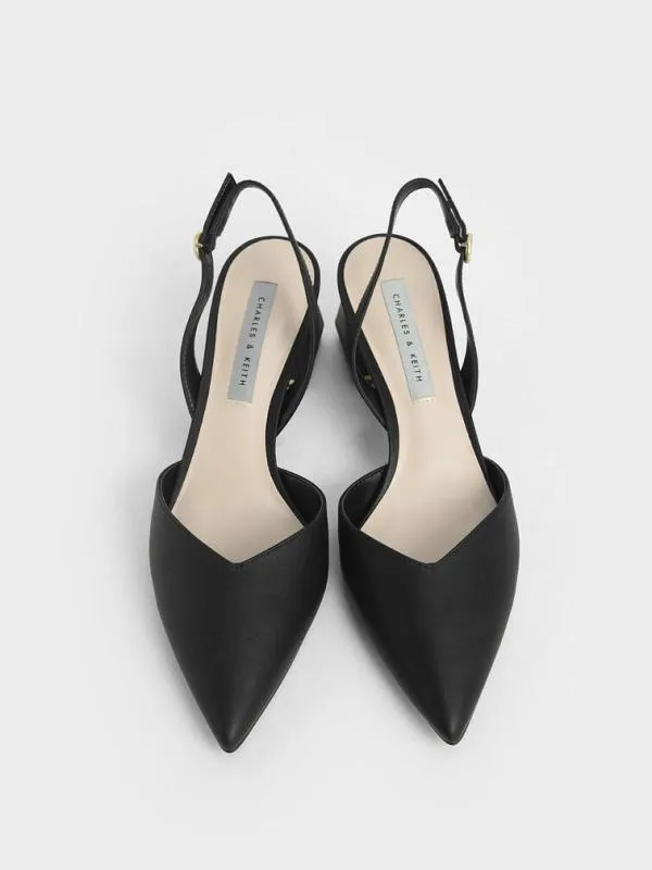 Women Katarina Trapeze Heel Slingback Pumps 8211 Black CHARLES and KEITH Heels Women Katarina Trapeze Heel Slingback Pumps 8211 Black CHARLES and KEITH Heels