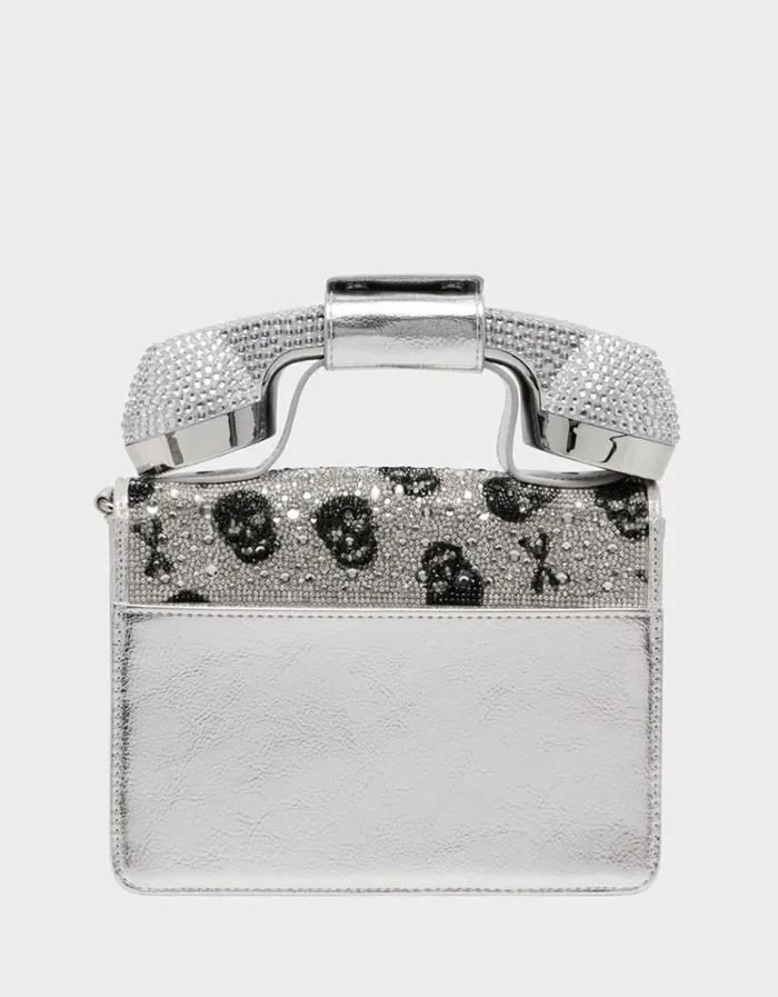 Women KITSCH SKULL PHONE BAG SILVER Silver Betsey Johnson Women KITSCH SKULL PHONE BAG SILVER Silver Betsey Johnson