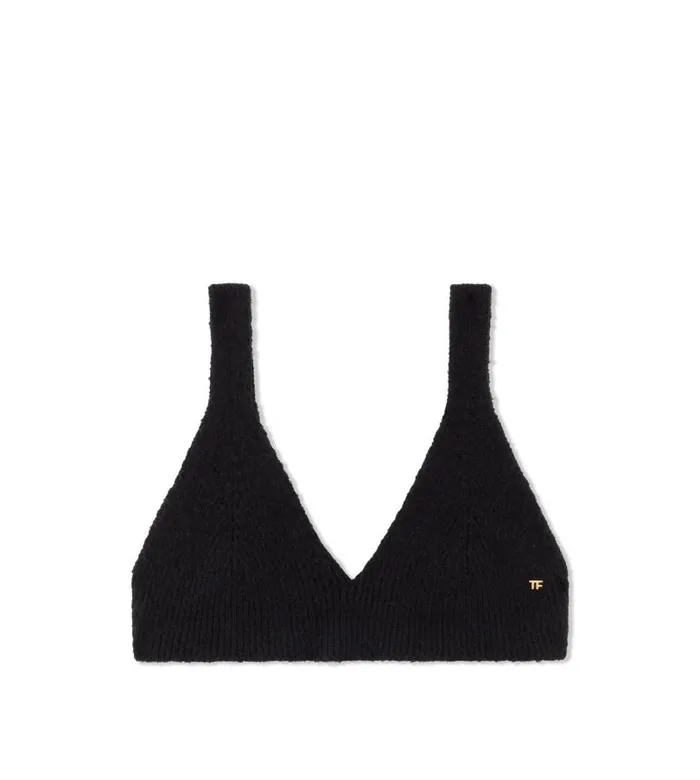 Women Knitwear Tom Ford Stretch Cotton Cashmere Bra Black