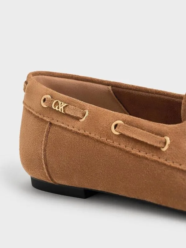 Women Kori Suede Boat Shoes 8211 Cognac CHARLES and KEITH Flats