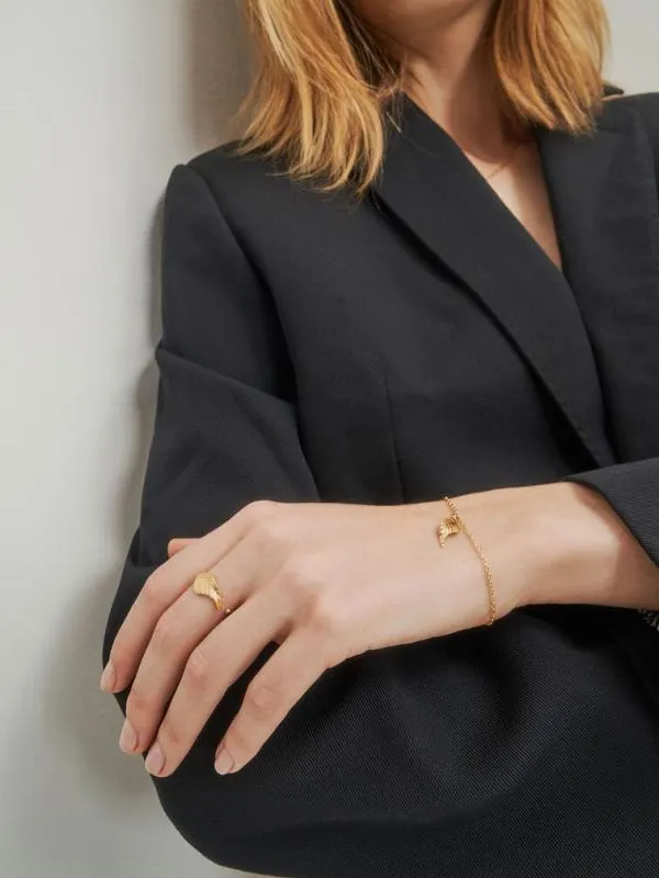 Women Leaf Band Ring 8211 Brush Gold CHARLES and KEITH Rings Women Leaf Band Ring 8211 Brush Gold CHARLES and KEITH Rings