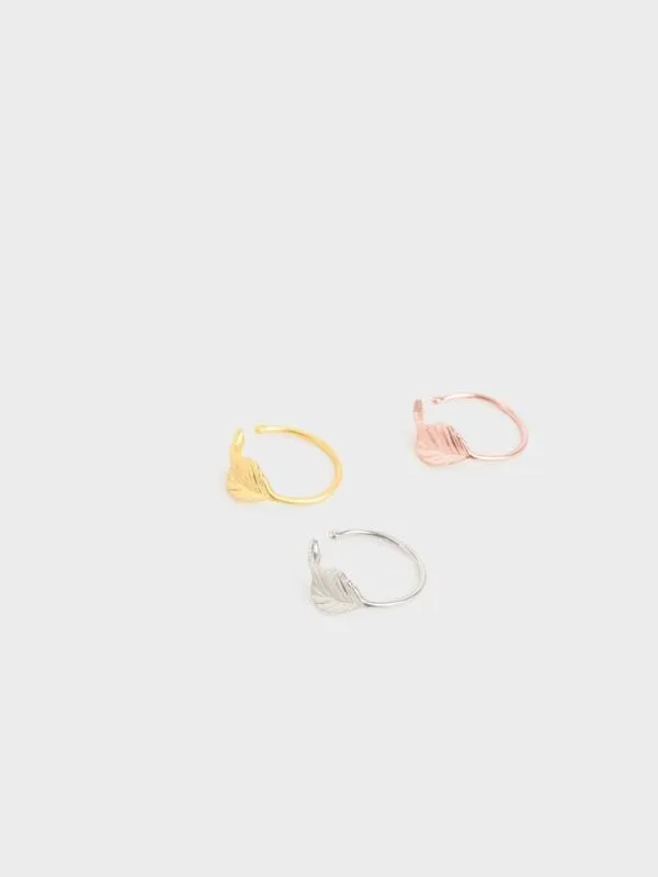 Women Leaf Band Ring 8211 Brush Gold CHARLES and KEITH Rings Women Leaf Band Ring 8211 Brush Gold CHARLES and KEITH Rings