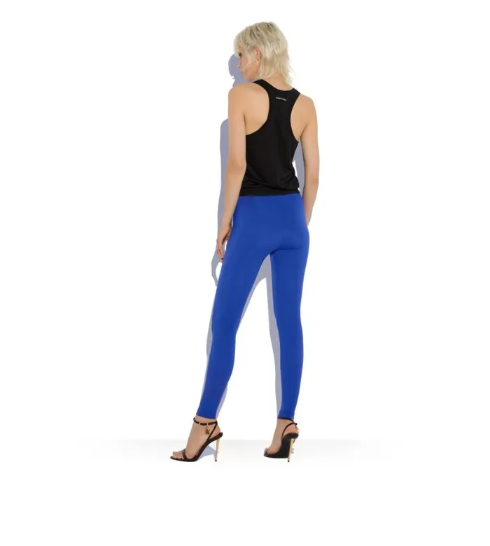 Women Leggings Tom Ford Stretch Lycra Logoed Leggings Cobalt Blue Women Leggings Tom Ford Stretch Lycra Logoed Leggings Cobalt Blue