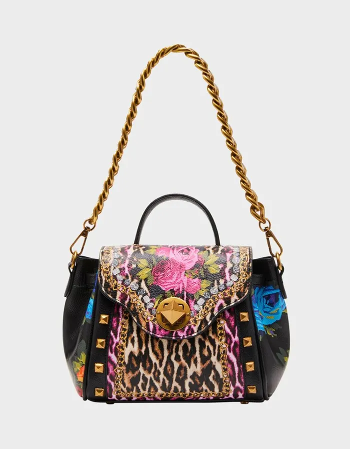 Women LEOPARD FLORAL SATCHEL MULTI Betsey Johnson