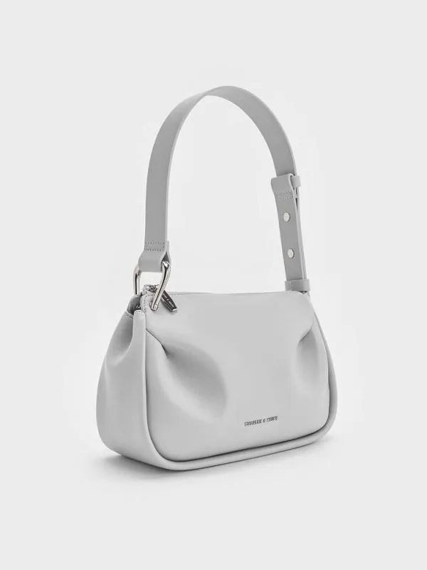 Women Lumen Padded Crossbody Bag 8211 Grey CHARLES and KEITH Crossbody Bags