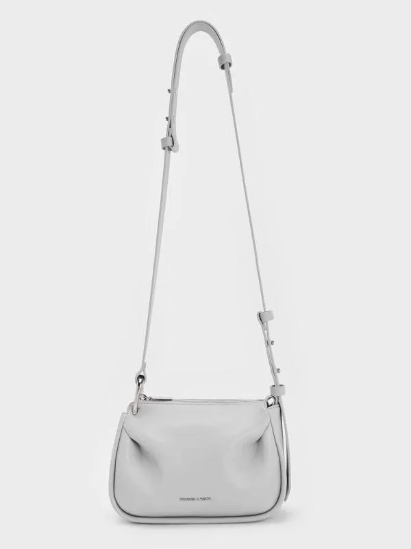 Women Lumen Padded Crossbody Bag 8211 Grey CHARLES and KEITH Crossbody Bags