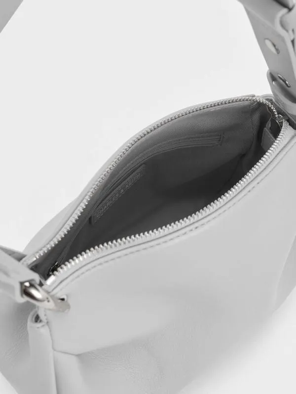 Women Lumen Padded Crossbody Bag 8211 Grey CHARLES and KEITH Crossbody Bags