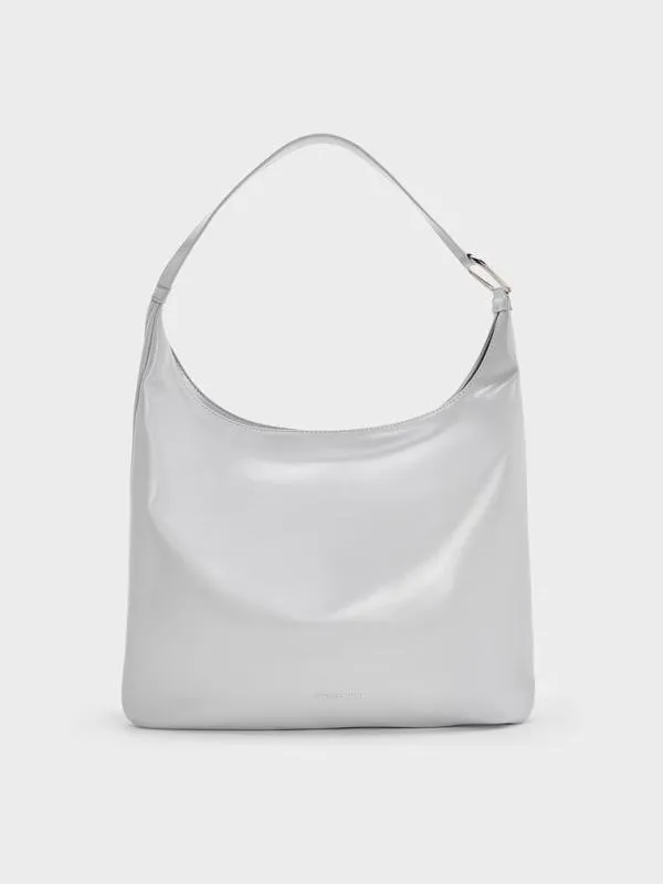 Women Lumen Slouchy Hobo Bag 8211 Grey CHARLES and KEITH Hobo Bags