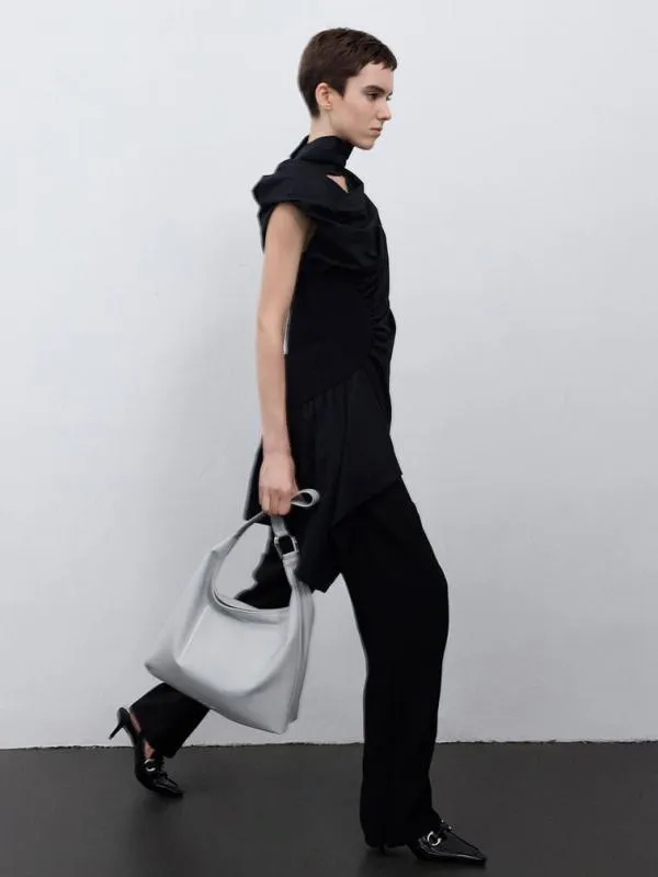 Women Lumen Slouchy Hobo Bag 8211 Grey CHARLES and KEITH Hobo Bags