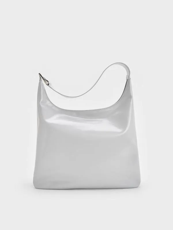 Women Lumen Slouchy Hobo Bag 8211 Grey CHARLES and KEITH Hobo Bags