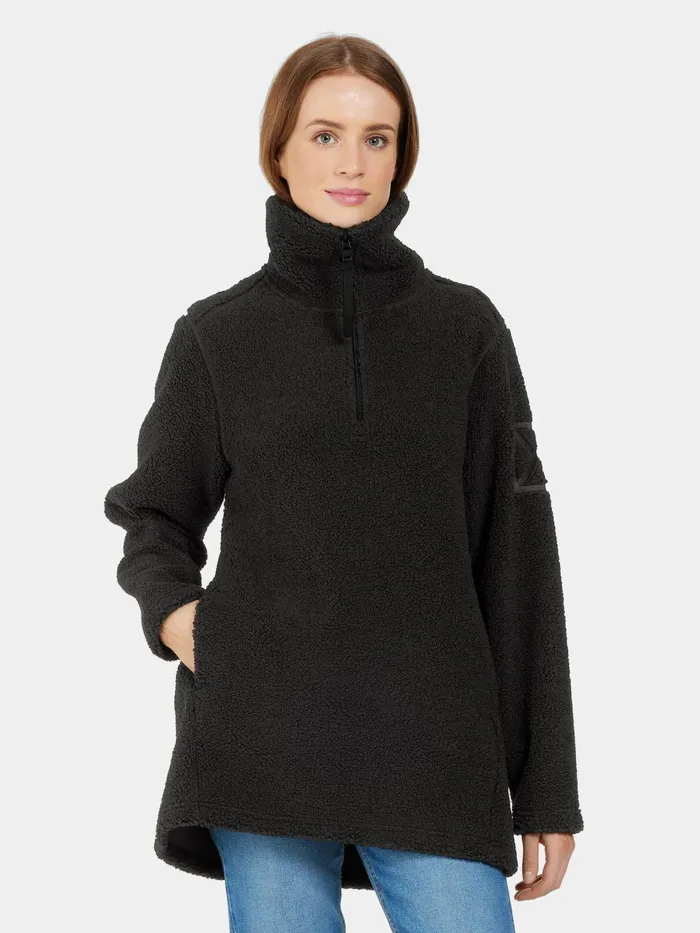 Women Marina HalfZip Black Didriksons Autumn Jackets