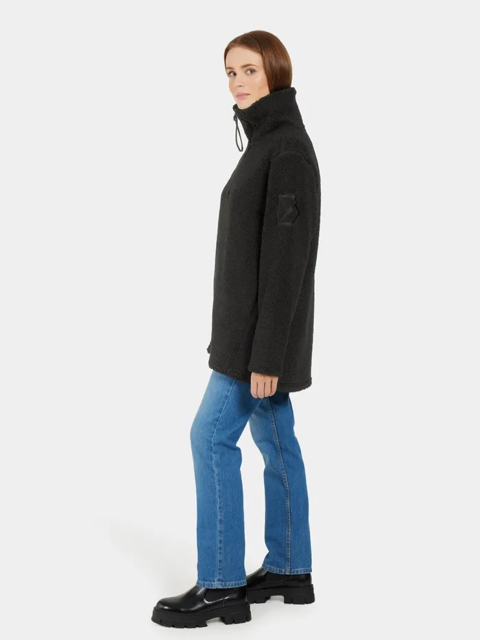 Women Marina HalfZip Black Didriksons Autumn Jackets