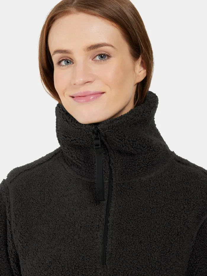 Women Marina HalfZip Black Didriksons Autumn Jackets