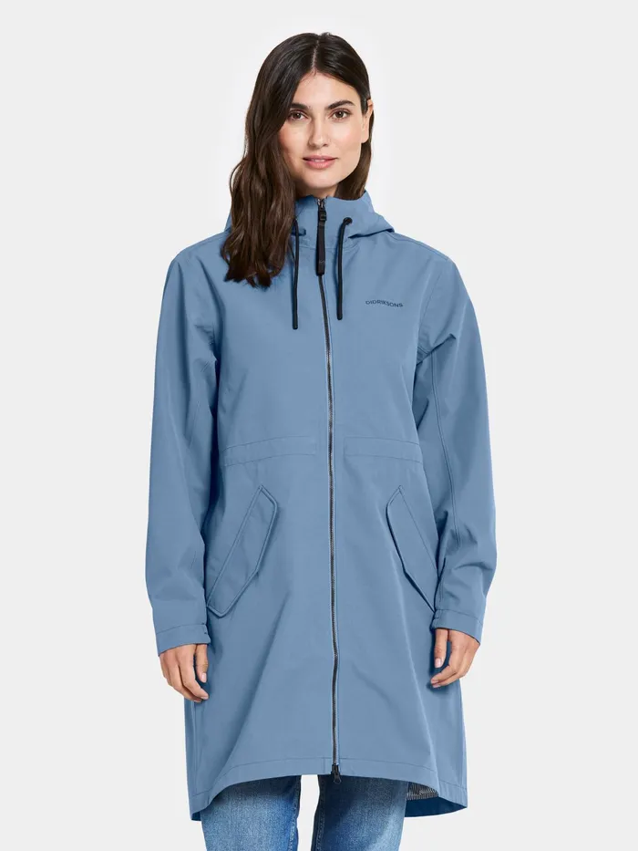 Women Marta Parka True Blue Didriksons Spring Jackets