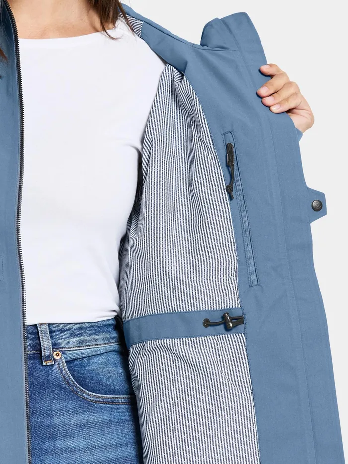 Women Marta Parka True Blue Didriksons Spring Jackets