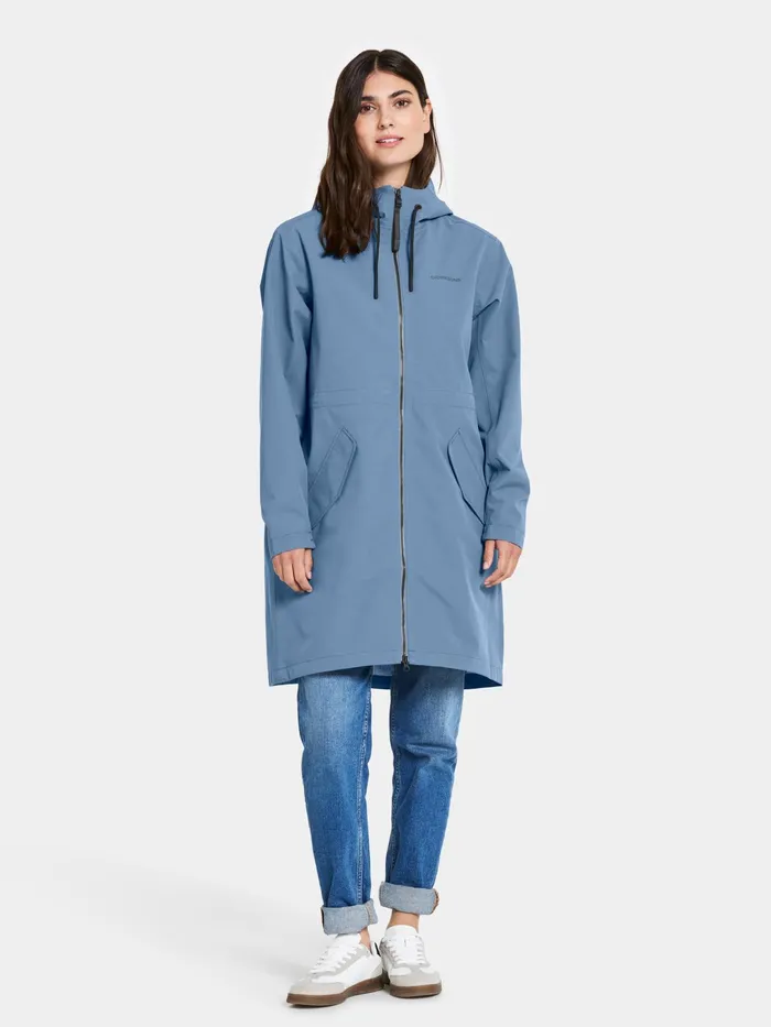 Women Marta Parka True Blue Didriksons Spring Jackets